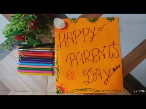 Happy parent,s day card///parent's  day greeting  card////