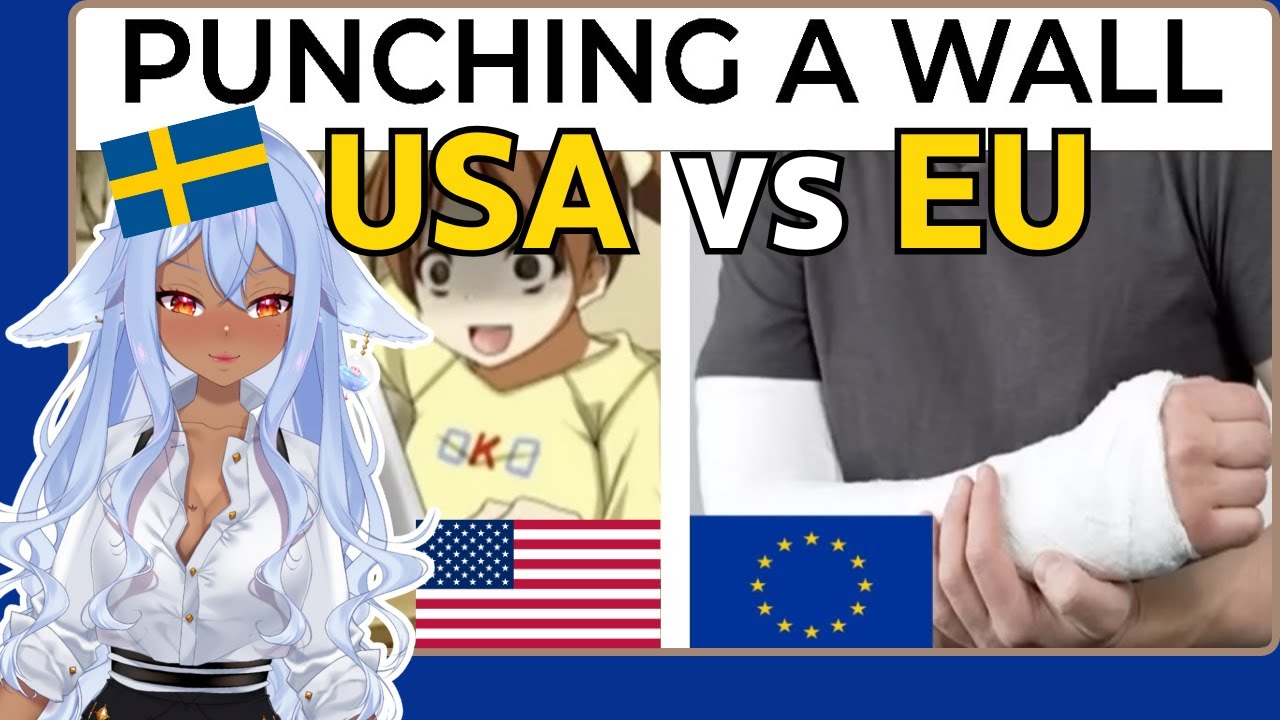 EUROPEAN Vtuber Reacts to USA vs EUROPE Memes | Channie Reacts to VaazkL
