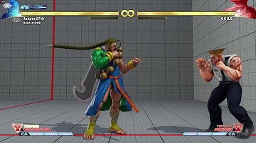 SFV AE 3.5 Urien headbutt loop punish vs Guile vt2 EX Flash kick