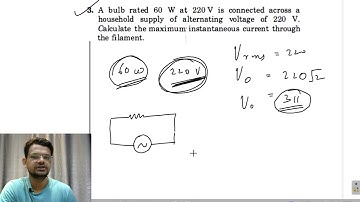 HC Verma chapter 39 alternating current exercise question 3 solution