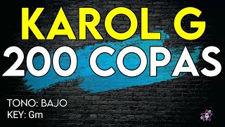 Karol G - 200 Copas - Karaoke Instrumental - Bajo