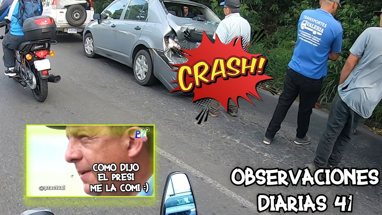 Observaciones diarias 41 Muchos choques, huecos y todos me los comí 🌚😂 Memes y clips en moto