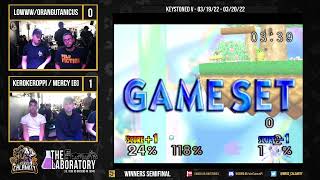 Keystoned V  Lowww & Orangutanicus vs  KeroKeroppi & Mercy  Winners Semifinal   Super Smash Bros  Re