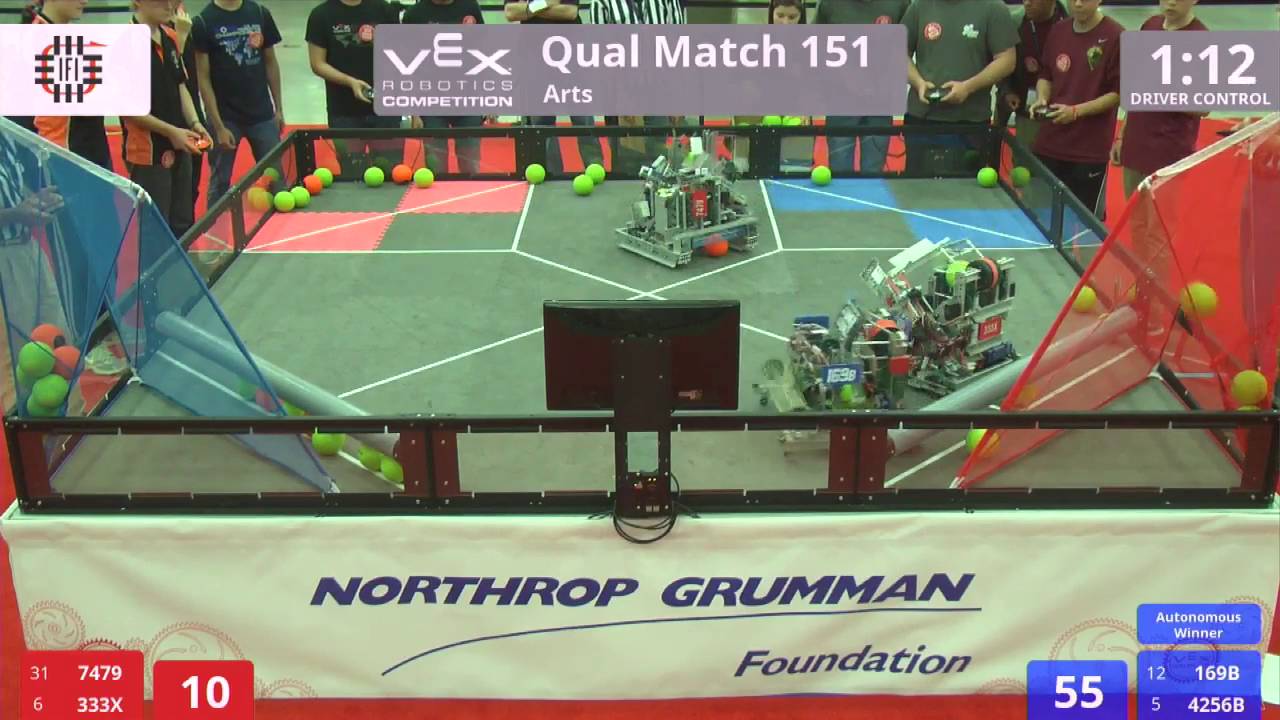 VEX Worlds 2016 - VRC High School - Arts - Qual 151 (7479 333X) 169 vs 207 (169B 4256B)