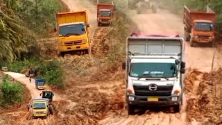 Hino Fm Vs fuso new fighter x Bermuatan 35 Ton Adu Tenaga Di Jalan Ngisap
