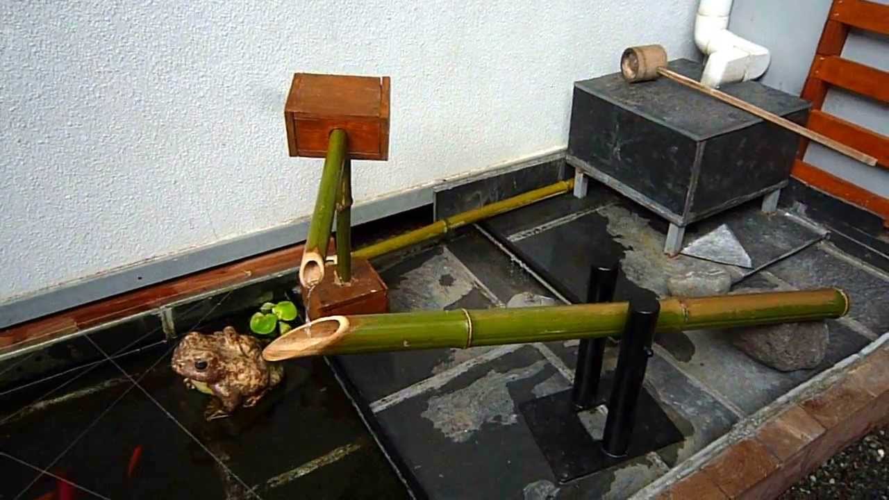 鹿威し 手づくり 完成 Youtube