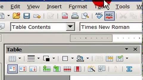 Learn To Insert Row & Column Before and After in Table in OpenOffice.org