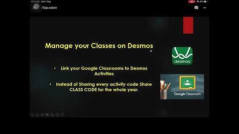 ManageClasses on #Desmos and Link #GoogleClassrooms on Desmos Activities.