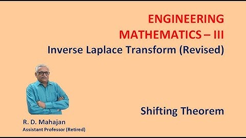 Shifting theorem _ Inverse Laplace Transform  I Engineering Mathematics-III