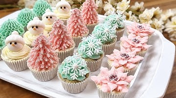 Magical Winter Wonderland Mini Cakes❄️EASY Decorating tutorial
