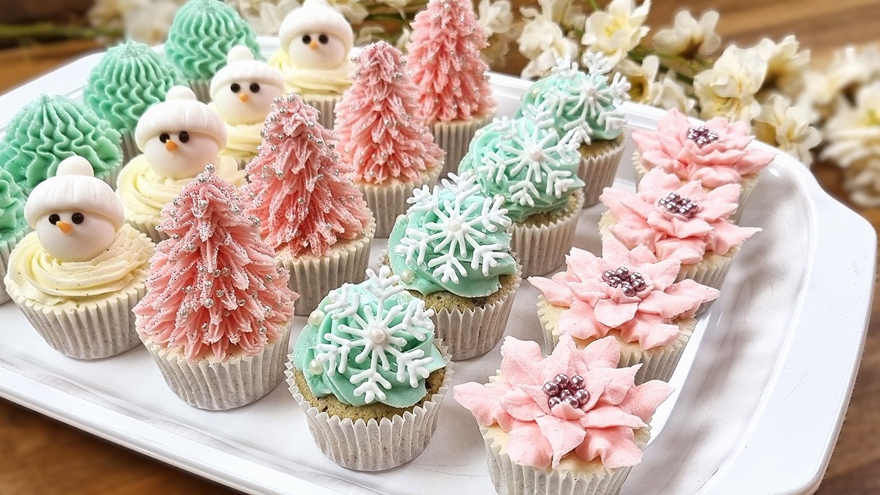 Magical Winter Wonderland Mini Cakes❄️EASY Decorating tutorial