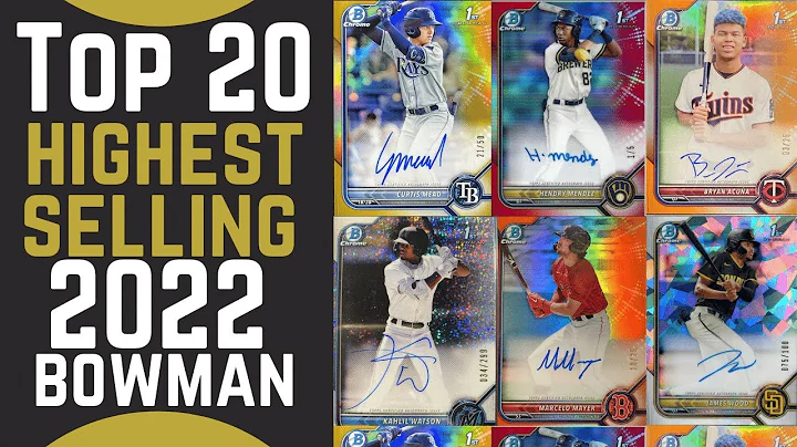 Top 20 Highest Selling 2022 Bowman Baseball Cards