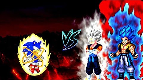 Sonic Chaos V4 JVL OP (AF) VS Gogeta V3.5 OP (AF) & Vegito V3 OP (AF) in Jump Force Mugen