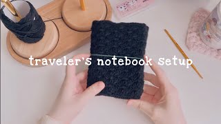 トラベラーズノートにカバーを編んであげたのでセットアップしていこう