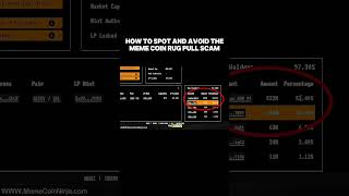 How To Spot and Avoid Meme Coin Rug Pull #memecoin #rugpull #shorts