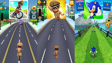 Little Singham Cycle Race 🆚 Little Singham 🆚 Sonic Dash New Update