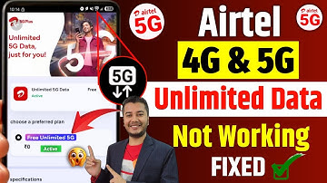 Airtel Unlimited 5g Data Not Working | Airtel 5G Unlimited Data Not Working? Fixed in 2 Minutes ✅