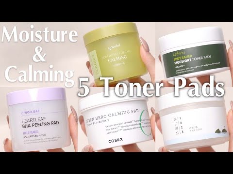 5 Toner Pads - effective in Moisture & Calming [ Goodal , isntree , Celimax  , COSRX , RoundLab ] 