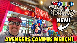 AVENGERS CAMPUS MERCH IN WORLD OF DISNEY! Marvel Merchandise in Downtown Disney-What’s New & Changed