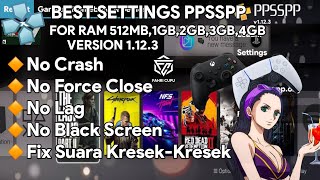 SETTINGS PPSSPP V 1.12.3 NO LAG!!!