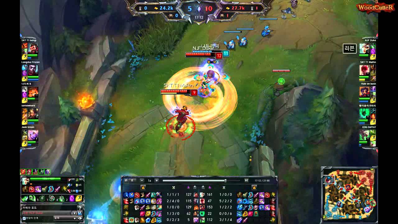 Najin Duke Riven PERFECT Performance!!!  With Marin, Deft // 듀크 리븐 ㄷㄷㄷ 여기저기서 맹활약 트리플킬!! 마린, 데프트