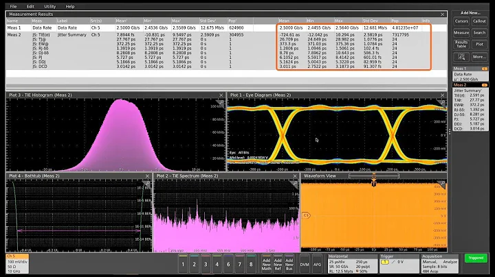 Jitter Measurement Demonstration on a Tektronix 6 Series B MSO Oscilloscope