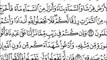 سورة البقرة من الاية 21الى الاية 24