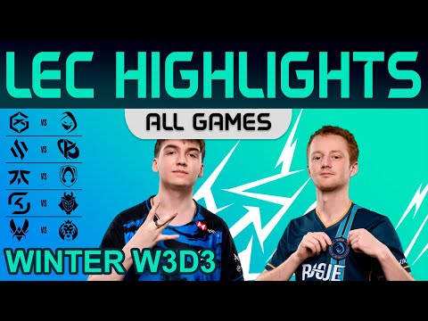 LEC Highlights Week3 Day3 LEC Winter 2024 All Games By Onivia