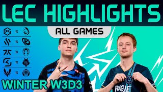 LEC Highlights Week3 Day3 LEC Winter 2024 All Games By Onivia