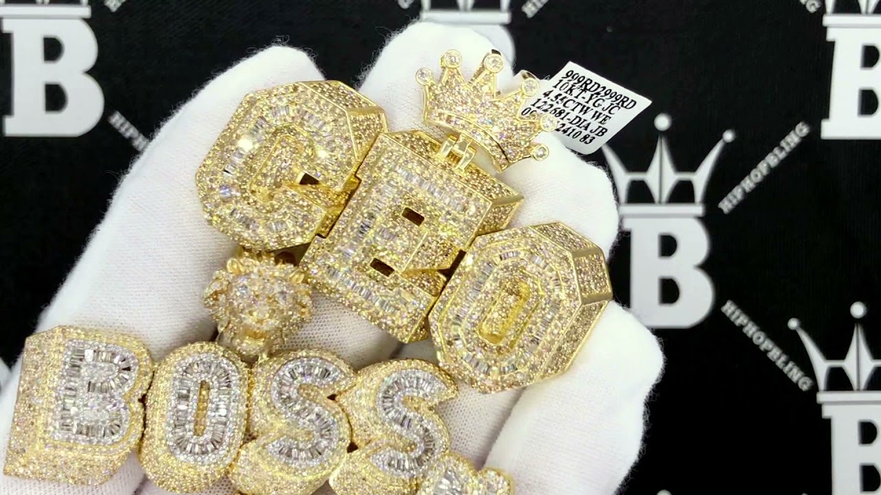 New Diamond Hip Hop Pendants | 10K Solid Gold | Real Diamonds