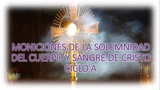 Monitions for the Solemnity of Corpus Christi Cycle A