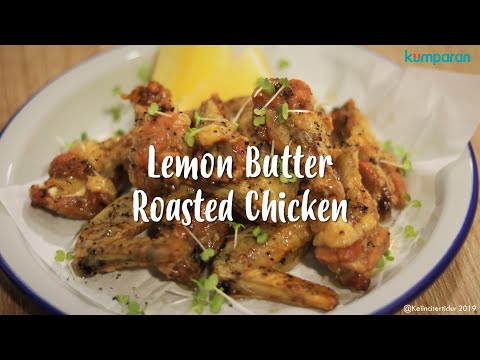 Roasted Chicken Wings with Lemon Butter Sauce