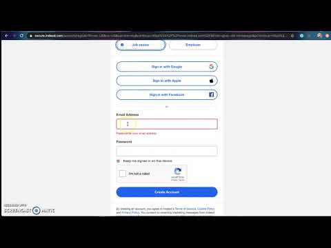 Creating Indeed Account Tutorial