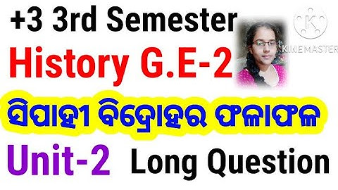 +3 3rd Semester History Generic Elective-2 | Unit-2 | Long Question |