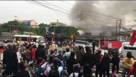 Một vụ cháy nhà ở Thị trấn Vôi-Bắc Giang