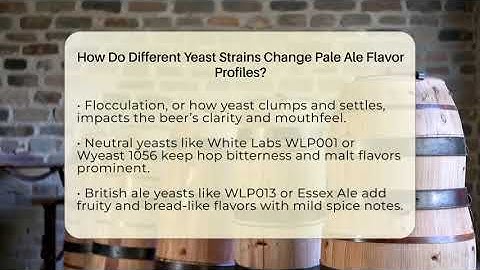 How Do Different Yeast Strains Change Pale Ale Flavor Profiles? - The Pint Guy