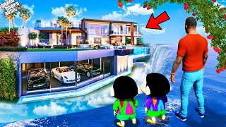 GTA 5 : Franklin Buy Luxury Water House To Surprise Shinchan And Pinchan in GTA 5 ! (GTA 5 mods)