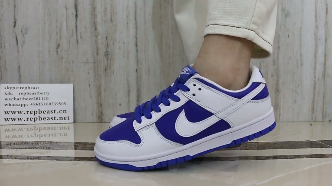 Nike Dunk Low Racer Blue On Feet