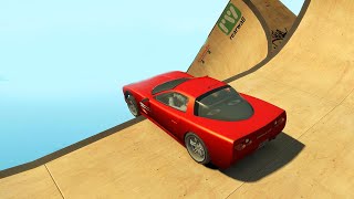 GTA 4 - Mega Ramp Jumps & Crashes #1 (Realistic Deformation Mod)