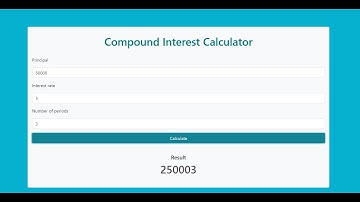 Compound Interest Calculator In JavaScript With Source Code | Source Code & Projects