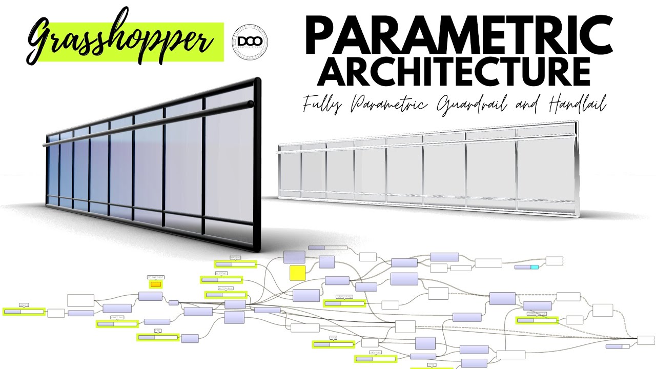 Rhino 6 and Grasshopper Architecture Guardrail and Handrail