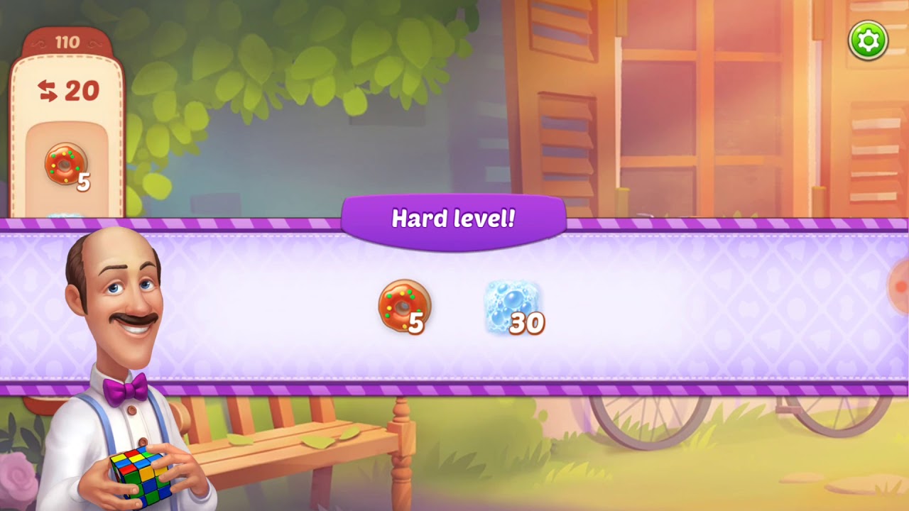 Homescapes Game Beating "hard level" 110