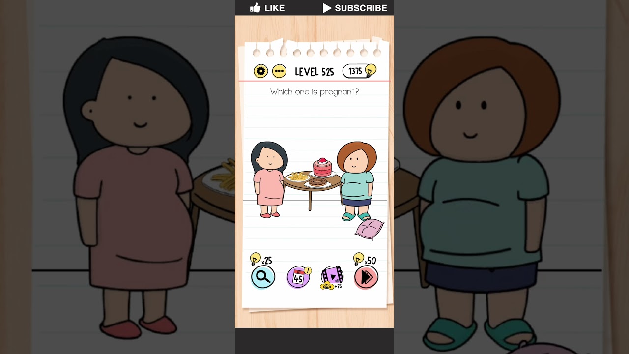 brain test tricky puzzles level 525 answer #gameplay #games