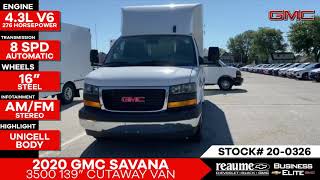 Reaumechev New 2020 GMC Savana 3500 139” Cutaway Van