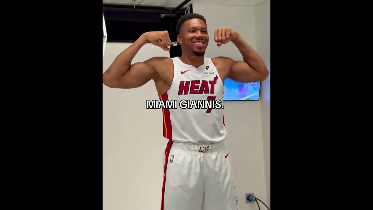 Giannis in the Heat jersey 🔥🔥 (via miamiheat/TT)
