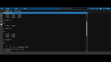 Matrices of random numbers