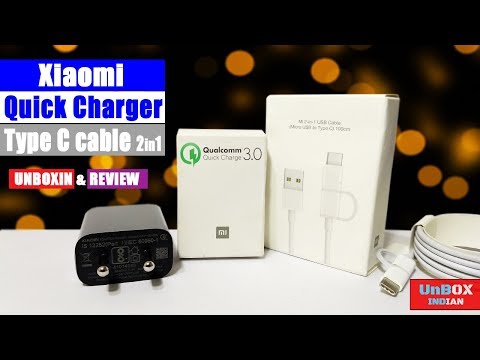 Xiaomi Qualcomm Certified Quick Charge 3.0 Charger & Hybrid Type C USB Cable - Unboxing & Review