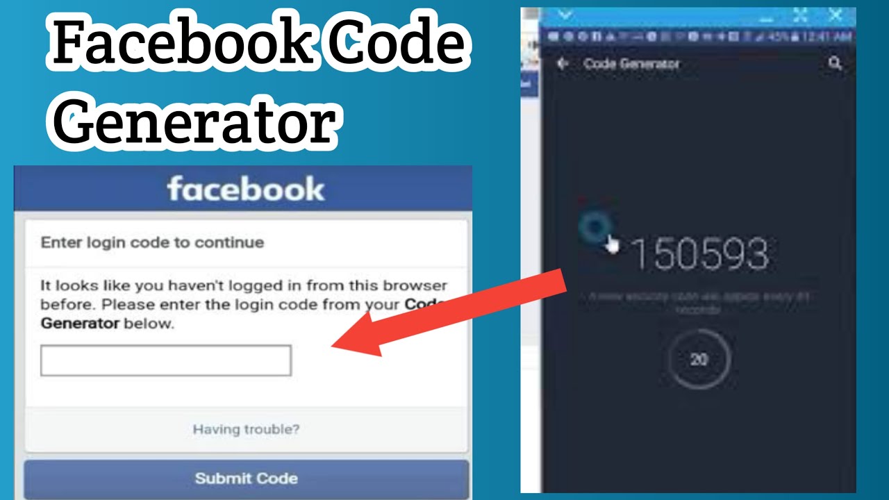 How to Make Facebook Code Generator | Get Facebook Login Code | Facebook  code generator log in - YouTube