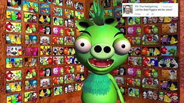 PIGGY MONSTERS REVENGE   an Angry Birds Parody ♫ 3D animated  game mashup ☺ FunVideoTV   Style ;