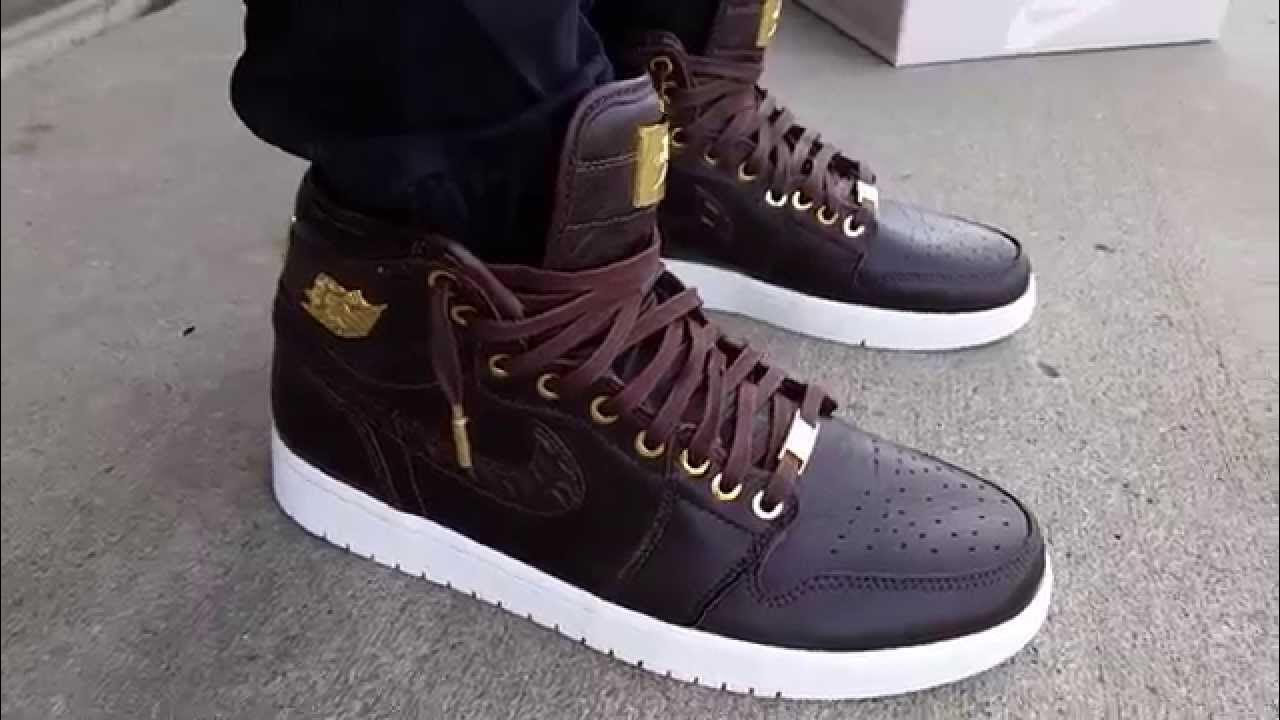 NIKE AIR JORDAN 1 RETRO PINNACLE CROC/CROCODILE/GOLD/WHITE ON FEET REVIEW HEAT! - YouTube